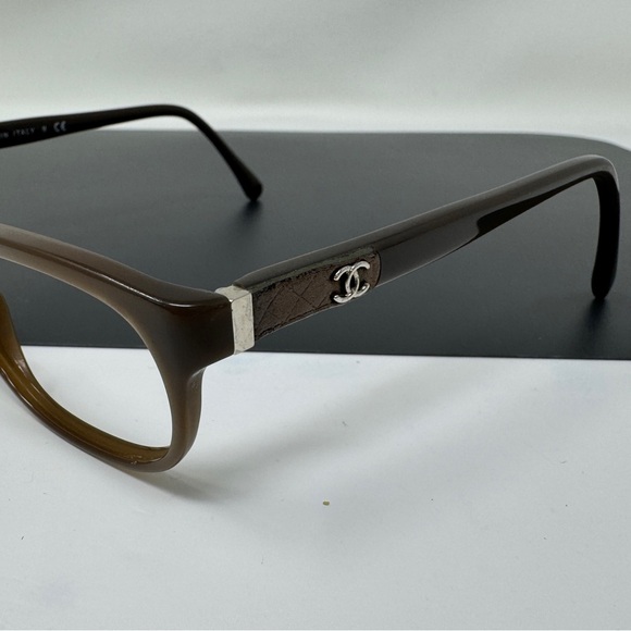 Rare Authentic Chanel 3236-Q c.1276 Brown 53mm Frames Eyeglasses Frame No Lenses - Picture 5 of 15